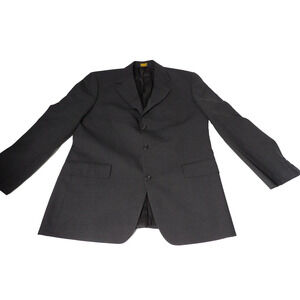 Brooks Brothers Blazer Jacket Suit Coat Brooksease Sz 42R Wool Charcoal Gray